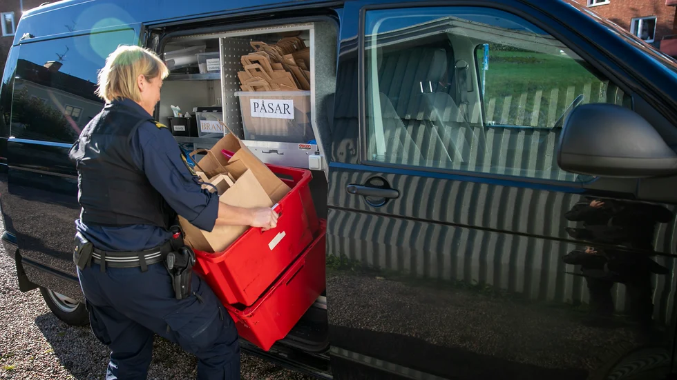 Tekniker kallades till adressen i centrala Nyköping.