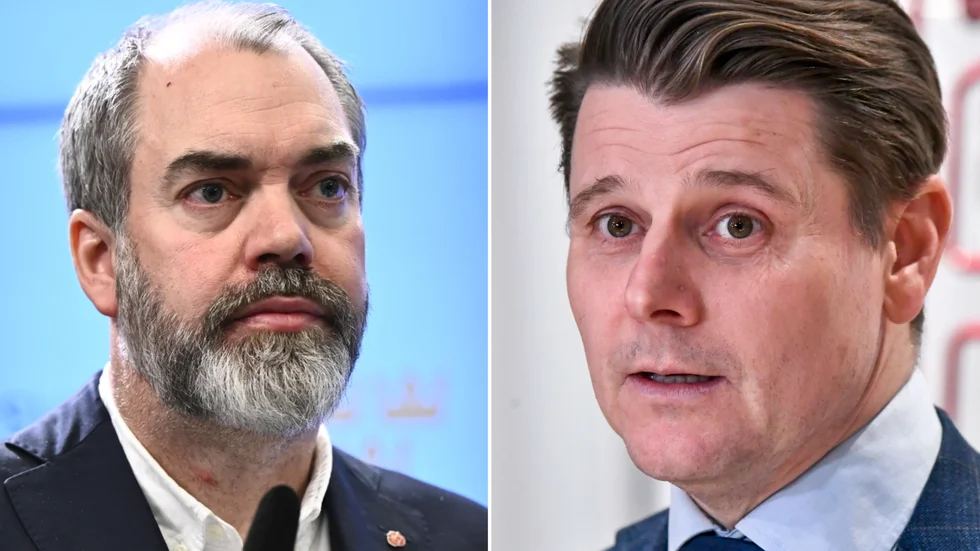 Fredrik Lundh Sammeli, vice ordf Socialutskott (S) och Niklas Karlsson, ordförande i Skatteutskottet, (S)
