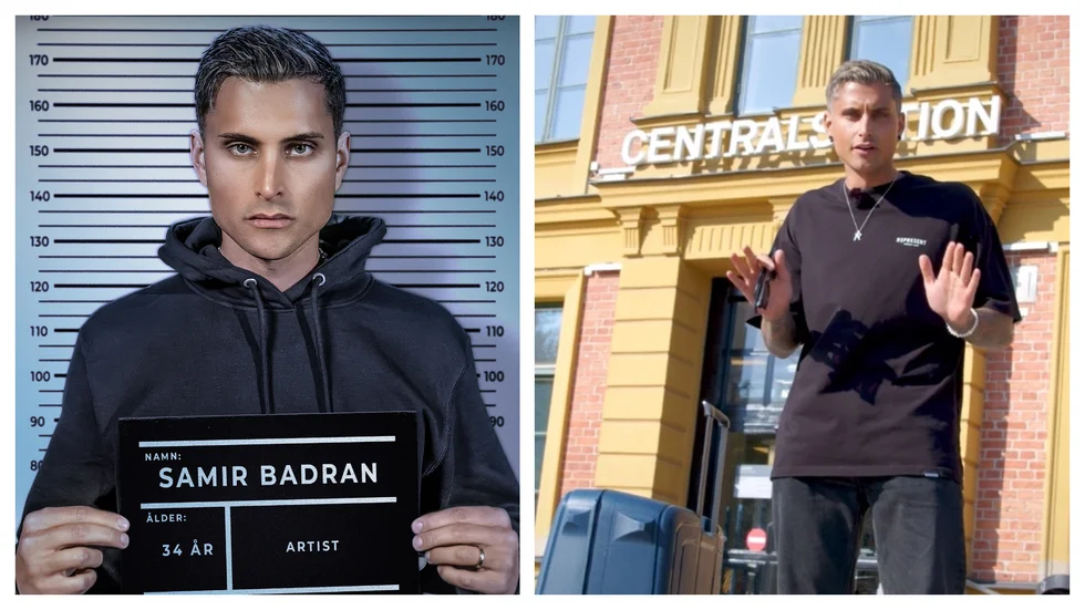 Samir Badran är med i nya programmet där han blir jagad av programledaren och journalisten Robert Aschberg runt hela landet.