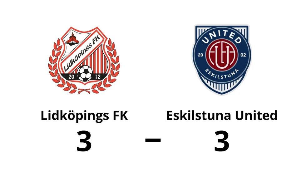 Lidköpings FK spelade lika mot Eskilstuna United