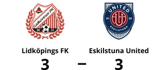 En poäng för Eskilstuna United borta mot Lidköpings FK