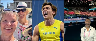 VIDEO: Sara filmade Duplantis världsrekord från första parkett
