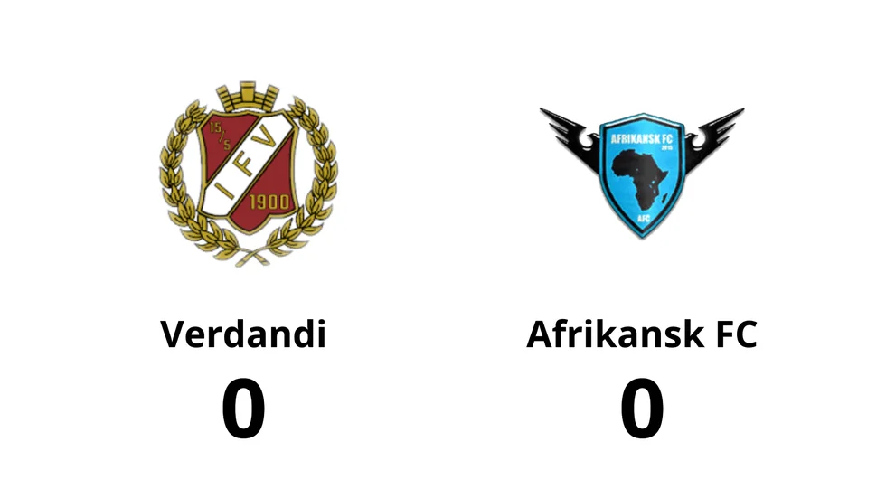 IF Verdandi spelade lika mot Afrikansk FC
