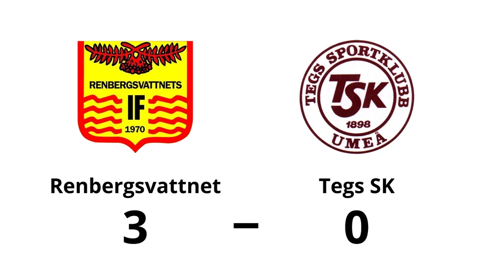 Renbergsvattnets IF vann mot Tegs SK Fotboll