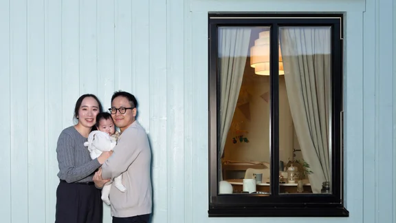 Sydkoreanska paret blev föräldrar i Skellefteå 