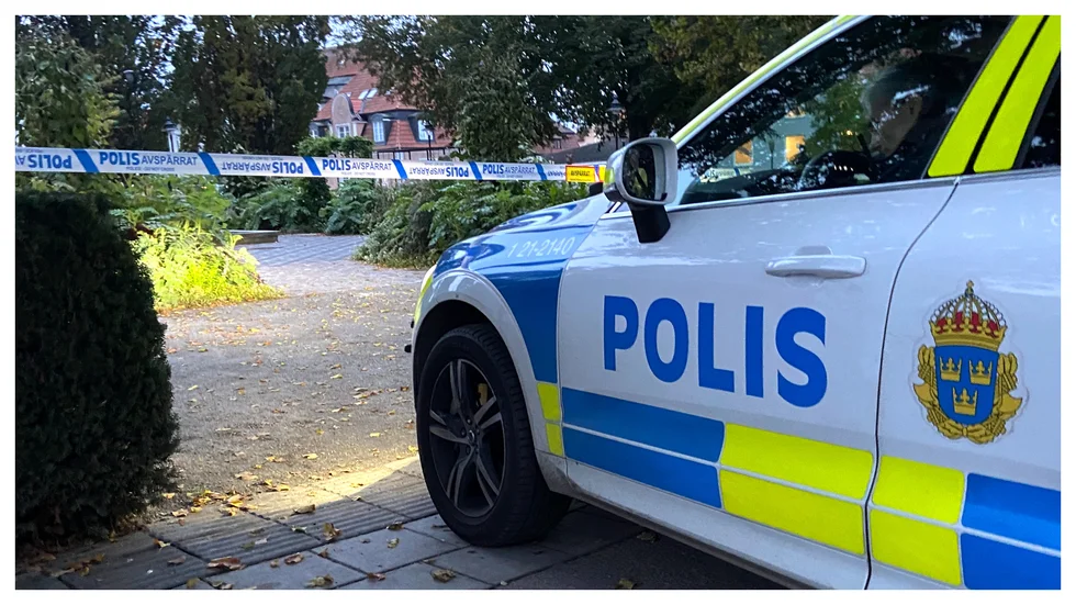 Polisens tekniker var på plats i  Johan Petters park.