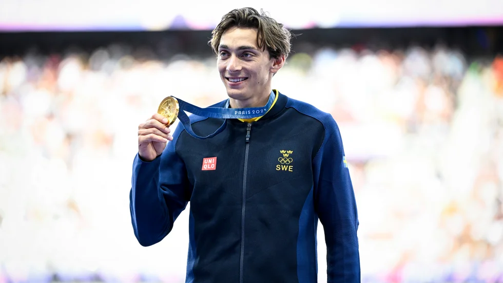 Armand Duplantis tog OS-guld och satte världsrekord i OS i Paris. Nu är han återigen nominerad till Radiosportens Jerringpris. Arkivbild.