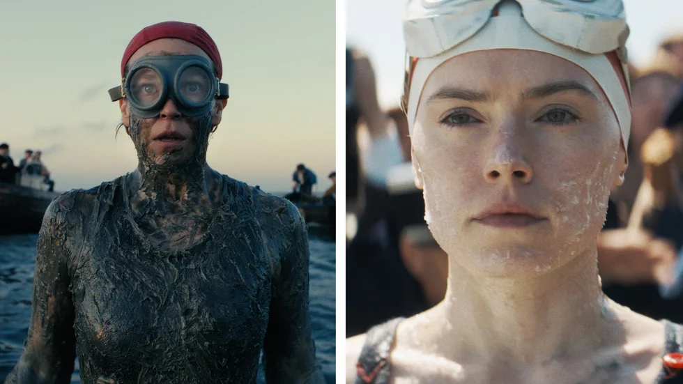 2 X kanalsimmare: Josefin Neldén i "Den svenska torpeden" och Daisy Ridley i "Young woman and the sea". 