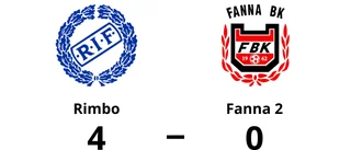 Fanna 2 föll mot Rimbo med 0-4