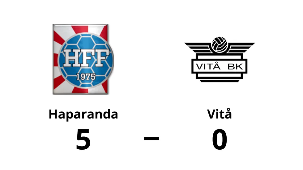 Haparanda FF vann mot Vitå BK