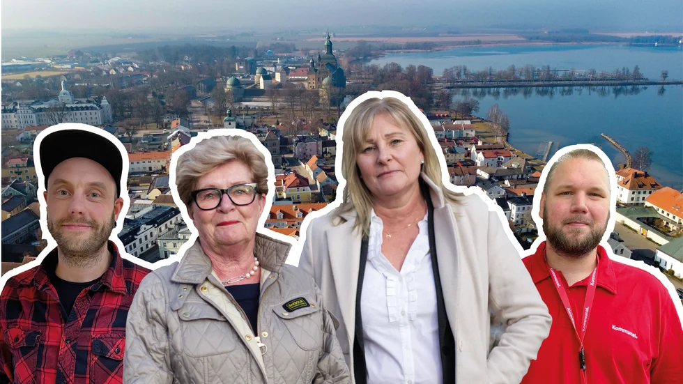 Fabian Thun, Dessie Forsén, Jenny Bytander och Albin Blomquist Ekström hoppade av Socialdemokraterna i Vadstena i november. Detsamma gäller Viktoria Gustafsson och Monya Axelsson, som saknas på bilden. Nu vill de bilda ett nytt parti.