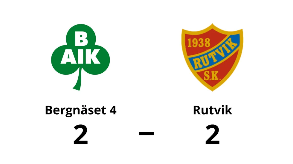 Bergnäsets AIK 4 spelade lika mot Rutviks SK