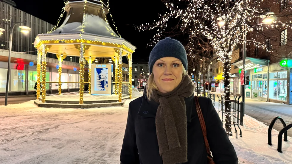 Lena Hallengren (S) på besök i Luleå.