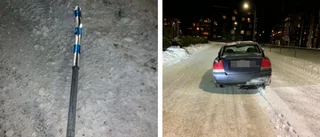 43-årig rattfyllerist mejade ned trafikstolpe 