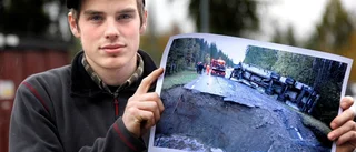 Vägen rasade – Trafikverket frias