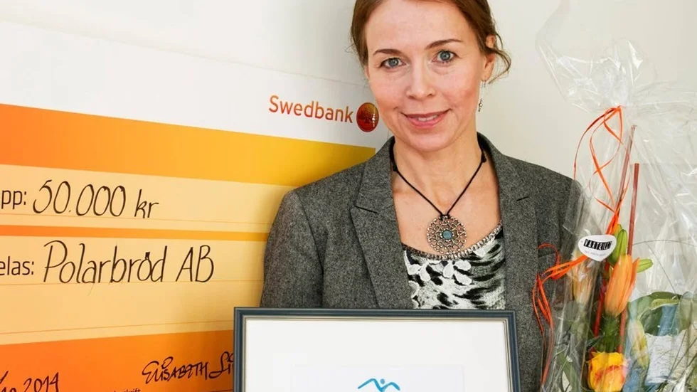 Anna Borgeryd, styrelseordförande på Polarbröd, är stolt över utmärkelsen som är värd 50 000 kronor. "Vi känner oss väldigt hedrade", säger hon.