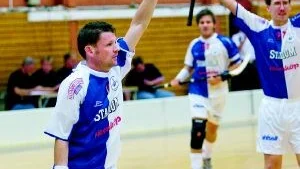 Fredrik "Tuppen" Johansson gjorde två mål när IBK Norrköping vann mot IFK Kumla i Mässhallen.
Foto: Niclas Sandberg (011-200 464)
niclas. sandberg@folkbladet.se