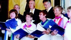 Stal-kören bjöd på konsert två gånger under vårsalongen på Finspångs slott i lördags.
Foto: Titti Olovsson (0122-131 75)
titti.olovsson@folkbladet.se