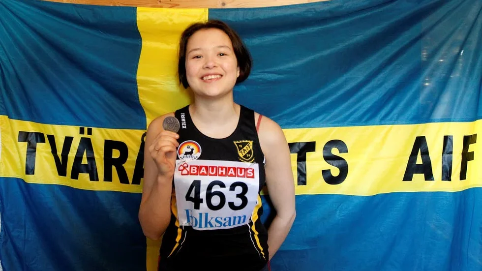 Sunny Björkén från Piteå fick en till medalj att hänga i skåpen. Den här gången från inomhus-SM för juniorer.