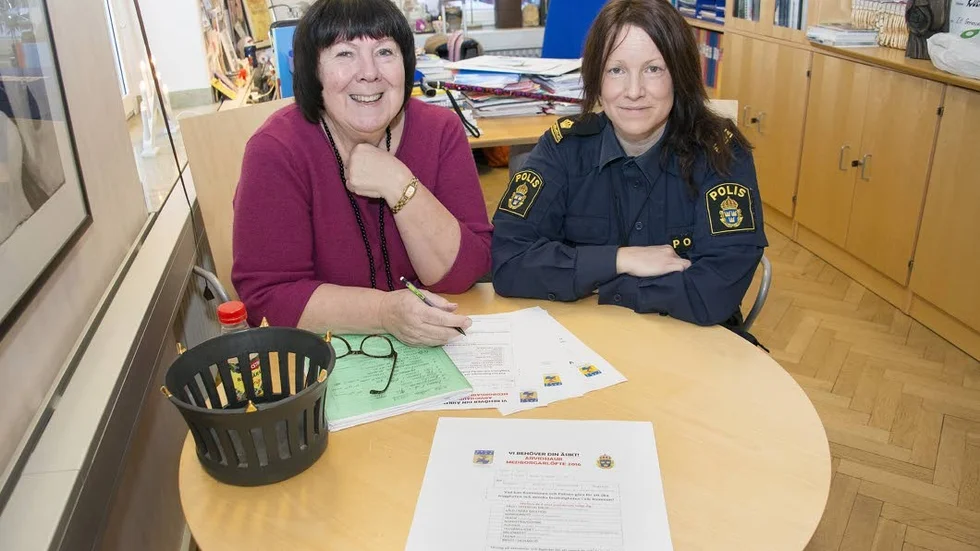 Kommunen och polisen ska avge ett medborgarlöfte också för 2016. Kristina Grubbström och Maria Lestander vill därför veta kommuninvånarnas åsikter om vad som kan göras för att öka tryggheten och minska brottsligheten.