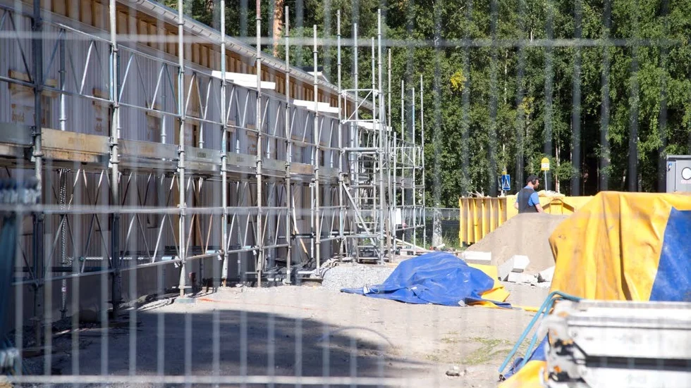 Under sommaren pågick bygget av Munksunds nya skola för fullt.