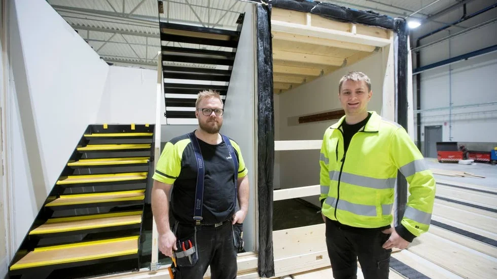 Inkörning. Lagledaren Borne Gebing och produktionsledaren Johan Eriksson är nöjd med inkörningen.