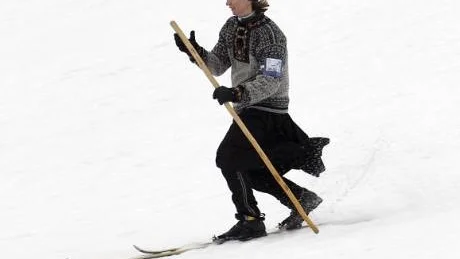 Maria Näsberg Lund var föråkare inför storslalom-KM i Yxbacken i lördags. En meriterad föråkare, eftersom Maria vann VM-guld i telemarkåkning 1992/93.