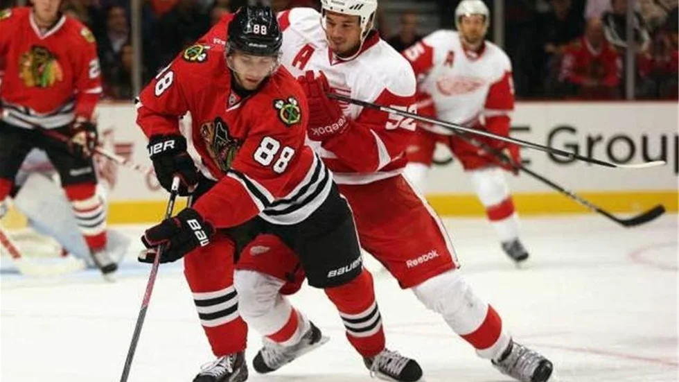 Jonathan Ericsson och hans Detroit förlorade i träningsmatchen mot Chicago.