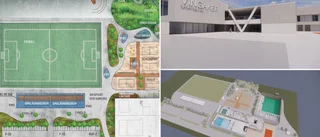 Första bilderna på Vingåkers nya sportcentrum ✓Kostar 340 miljoner ✓Då kan det stå klart ✓Lerig mark kan grusa planerna