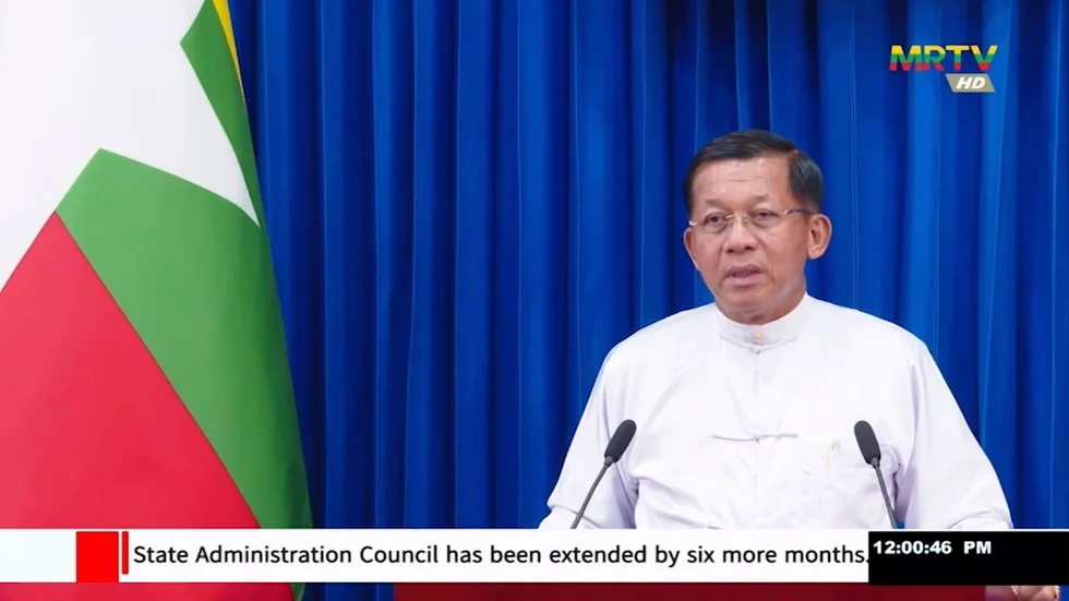 Juntaledaren Min Aung Hlaing. Arkivbild.