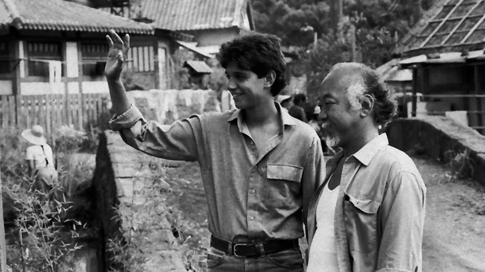 Ralph Macchio och Pat Morita spelade mot varandra i den första "Karate kid"-filmen 1984. Arkivbild.