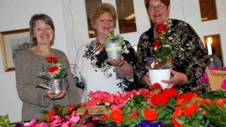 Birgitta von Matérn, Elisabeth Hellerstedt och Birgitta Samuelsson i Regna Rödakorskrets.