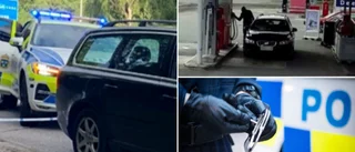Bilderna visar: Vännerna grips för tjuvtankning • En av männen hade mest mat i tankarna • ”Får vi mat på polisstationen innan vi grips?”