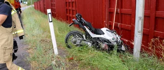 MC-förare krockade med husvagn
