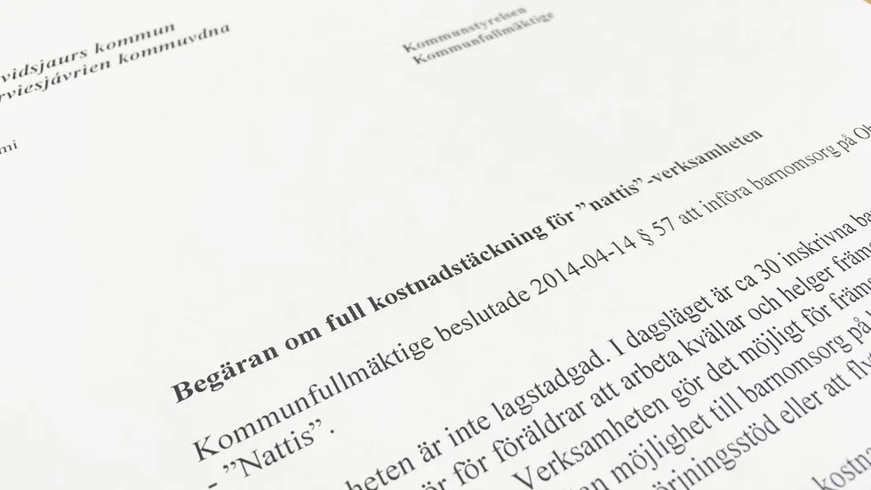 Barn- och utbildningsnämnden begär full kostnadstäckning för att kunna ha kvar Nattis. Kommunstyrelsen har nekat begäran, men hoppas att nämnden finner en lösning inom befintlig ram.
