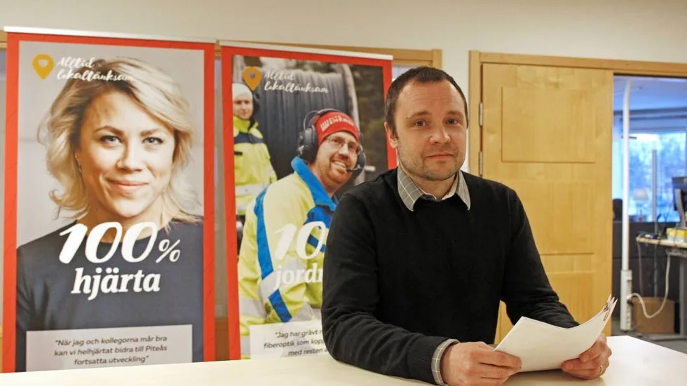 Anders Ådemo uppmanar oroliga kunder att ringa Pite energis kundtjänst. (Arkivbild)