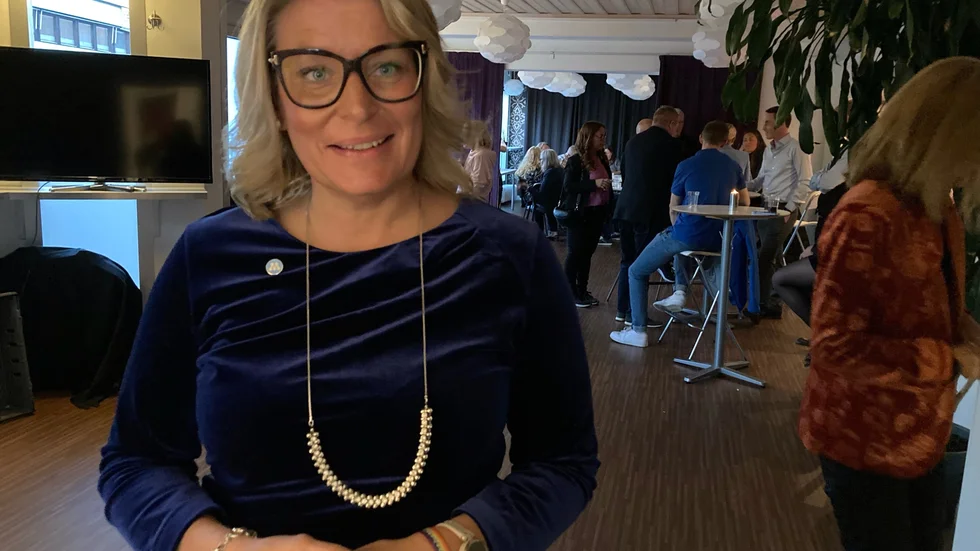 "Det är ett jättefint resultat, historiskt starkt, men jag är ändå besviken över att vi inte kunde locka fler röster till vårt alternativ" säger Linda Frohm. Bilden är från valvakan.