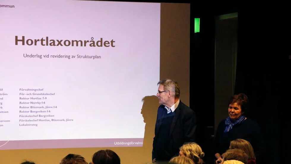 Utfrågade. Många representanter från kommunen var på plats. Bland annat Elisabeth Fjällström och skolchefen Ingemar Jernelöf.