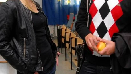 Felicia Fallman och Markus Crifält, årskurs 2 på Samhällsprogrammet, ser utbytet som en spännande upplevelse.