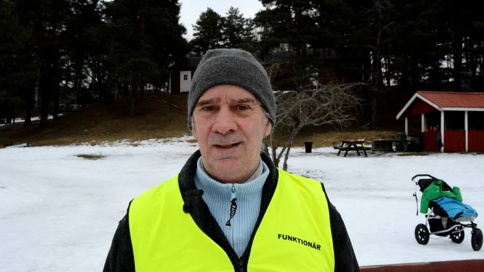 Funktionär. Hans Fredriksson från SSK övervakar evenemanget.