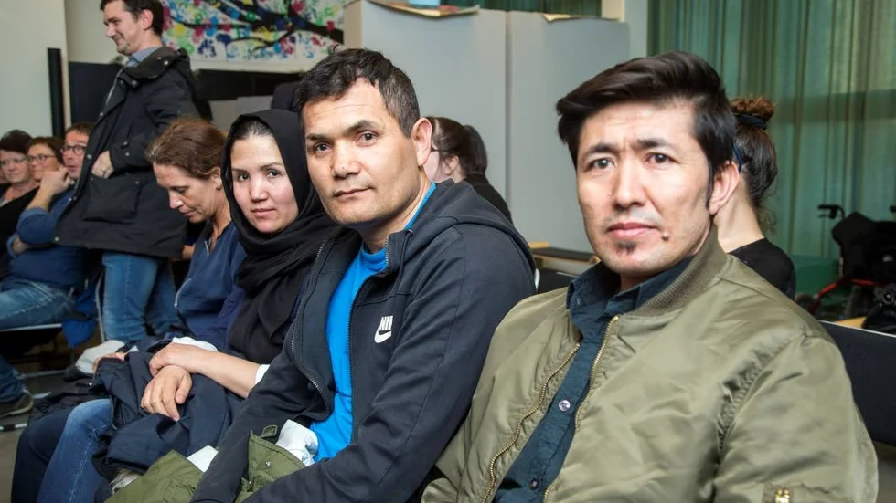 På plats. Razia Ebrahimi, Dawood Ebrahimi och Abdorazol Soltani är alla med i filmen.