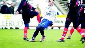 IFK Norrköpings nyförvärv från Nyköping, Dago Funes, svarade för ett av målen när IFK spelade 2-2 hemma på plastgräsplanen mot Vasalund/Essinge.
FOTO: SUSANNE LUNDBÄCK