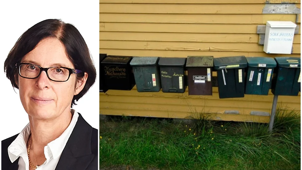 Lena Södersten från Villaägarna varnar om att brevlådorna vid radhus och villor kan försvinna.
