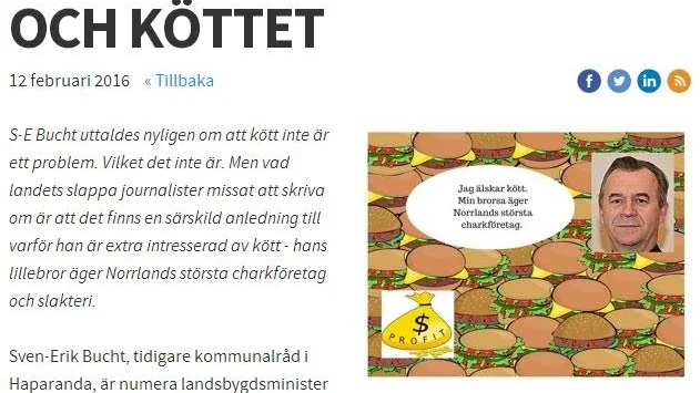 Kritik. Rebecca Weidmo Uvell skriver om Sven-Erik Bucht i sin blogg.