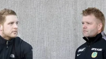 Två tränare i samma ålder. Men med olika bakgrund. Per Jensen i IFK Luleå (t.v.) och hans kollega i Bodens BK Christian Samuelsson, OBS. Bilden är ett montage