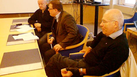 Presskonferens på landstingshuset.