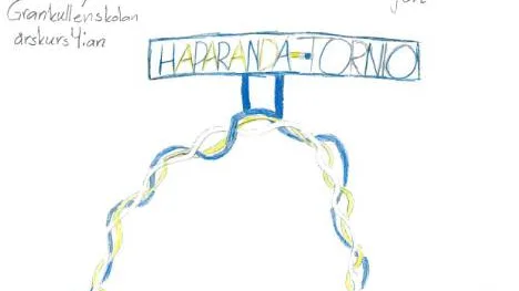 Vilma Styrmans Framtidsbåge som för tankarna till hur Haparanda och Torneå lindas ihop i sin utveckling.