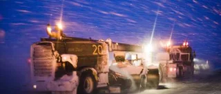 Snökaos på Kallax