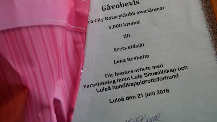 UPPMÄRKSAMMAD. Efter mer än 30 år som engagerad för handikappidrotten fick Lena Revholm till slut pris för sitt engagemang.