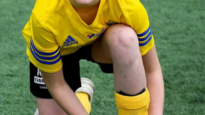 Glädje. Minette Örmin har kul på fotbollskolan.